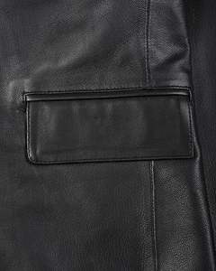 High Quality Custom Tie-<b>Dye</b> Leather Jacket for Men Winter Hip Hop Style Turn Collar Heavyweight Windproof Washed Leather Coat - Product Image 5