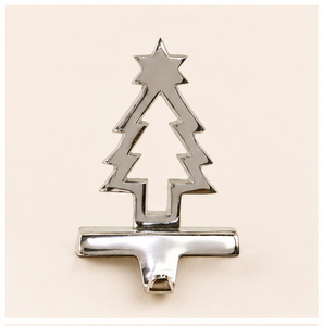 Elegant Hollow Chrome Christmas <b>Stocking</b> Hanger Set Durable Stainless Steel Tree Shape Fireplace Hook For Xmas Party Favors Home - Product Image 5
