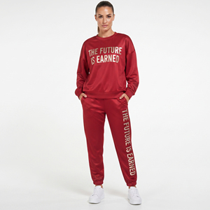 Women's Printed Sweat Suit Full Sleeve Crew Neck Printed Sweatshirt Jogger <b>Pants</b> Set 100% Polyester Fleece Printed Sweat Suit - Product Image 1