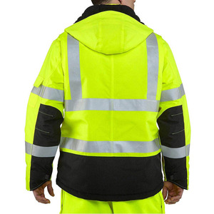 <b>Construction</b> Workwear Winter Warm Reflective Safety Customizable Polyester Safety Reflective Hi Vis <b>Jacket</b> High Visibility - Product Image 3