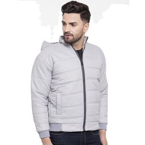 Wholesale Latest Design Hooded Bomber Jacket Soft <b>Shell</b> <b>Light</b> Cotton Filled for Men Polyester Bubble Puffer Winter - Product Image 1