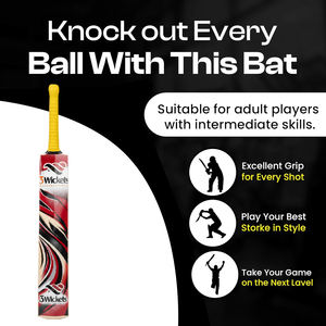 Batte de cricket en bois pour jeunes – Légère, manche durable, idéale pour l'entraînement des enfants, les sports scolaires et les joueurs débutants en cricket - Product Image 5