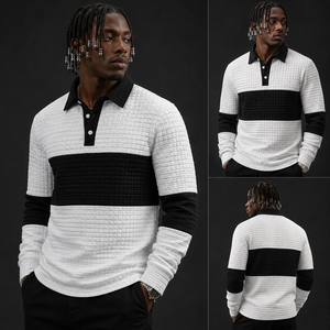 Chemise décontractée à manches longues pour homme Micah Corporation 2026, légère, 100 % coton tricoté, anti-boulochage, unie, 100 g - Product Image 3