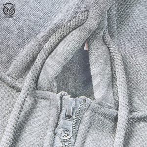 Sweat à capuche zippé pour homme, coupe oversize, en molleton bouclette épais, coupe épaules tombantes, coupe-vent, écologique, haute qualité, hiver - Product Image 6