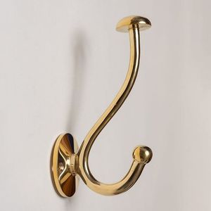 Perchero de pared de latón premium para dormitorio y baño, para colgar ropa y accesorios, soporte decorativo y de almacenamiento. - Product Image 3