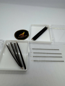 Extensiones de Pestañas Individuales Preformadas de Volumen Ultra Rápido 3D a 20D, Base Estrecha y Puntiaguda, 0.05 0.07, en Bandeja - Product Image 4
