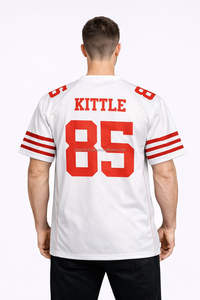 เสื้อฟุตบอลอเมริกันแบบสั่งทำพิเศษ พร้อมแถบยางยืดที่ชายเสื้อ หมายเลขโครเมียม แขนสั้น ระบายอากาศได้ดี ซับเหงื่อ เหมาะสำหรับทีมกีฬาทุกเพศ - Product Image 2