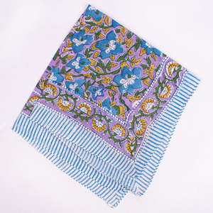Pañuelo Cuadrado de Algodón con Estampado Floral, Multifuncional, para el Verano, Cubre Rostro, Pañuelo de Moda - Product Image 6
