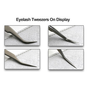 Ensemble de pinces à cils en acier inoxydable RMI, 5 couleurs, outils de précision pour extensions de cils, pointe lisse pour l'application sur les sourcils - Product Image 5