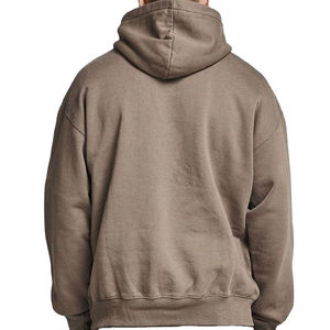 Sweat à capuche pour homme en molleton 100% coton de haute qualité, imprimé en relief, style streetwear, couleur rouge - Product Image 6