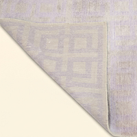 Tapis en laine tufté à la main Lavande Voile Ivoire Lilas, écologique, antidérapant, moderne, géométrique texturé, pour salon et hôtel