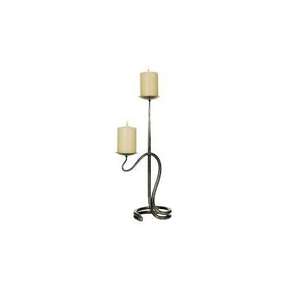 Support de bougie en métal noir sculpté fait main pour mariage, événement festif, support de bougie de luxe en fer pour décoration de table à la maison - Product Image 1