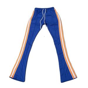 กางเกงสแล็คขนแกะเข้ารูปสำหรับเล่นโยคะฤดูหนาวคุณภาพสูงของผู้ชายกางเกงเอวกลางแยกลำลองระบายอากาศมีลายทาง - Product Image 3