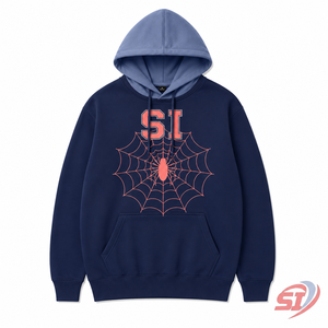 Sudadera con Capucha Premium Personalizada con Diseño de Telaraña, Oversize, Gráficos Impresos, Estilo Urbano, OEM, ODM, Marca Privada, Venta al por Mayor - Product Image 1