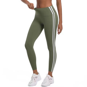 Leggings de Yoga al por Mayor para Mujer, Pantalones Deportivos Ajustados a Rayas, Leggings de Cintura Alta con Efecto Levanta Glúteos, Leggings Elásticos para Entrenamiento, Running y Gimnasio - Product Image 5