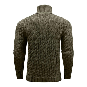 NURJENNA INDUSTRIES Pull d'hiver pour homme de haute qualité, respirant, 100% laine, coupe ajustée, col rond, uni, 280g - Product Image 3
