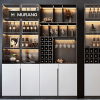Meuble de rangement moderne haut de gamme sur mesure, élégant buffet en bois de luxe pour la maison, armoire à vin
