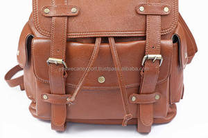 Sac à dos pour ordinateur portable en cuir véritable durable, imperméable, avec protection RFID, panneau solaire, USB, antivol, marron, capacité 30-40L, multi-compartiments - Product Image 4