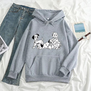 Sudaderas con Capucha para Mujer, Otoño Invierno 2026, Nuevas Sudaderas Profesionales con Cuello Redondo, Sudaderas Deportivas con Estampado de 101 Dálmatas, Sudaderas con Capucha para Mujer - Product Image 6