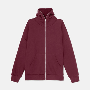 Custom Full Face Zipper Thermal Hoodie 100% Cotton Street Style Blank Plain Design for Winter-Available for Online Sale Bulk - Product Image 1