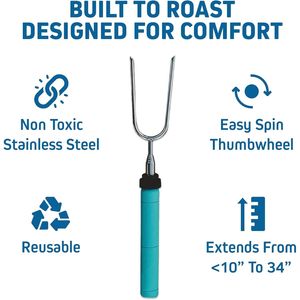 Palitos Giratorios para Asar Malvaviscos al Fuego, Extra Largos, para Fogatas, S'mores, Accesorios para Barbacoa y Camping - Product Image 2