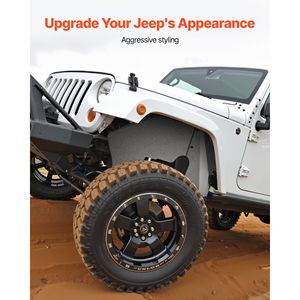 Parafanghi Anteriori in Acciaio per Jeep JK/JKU 2/4 Porte 2007-2018, Compatibili con Rivestimento Interno del Parafango Modello 'Splash' - Product Image 6