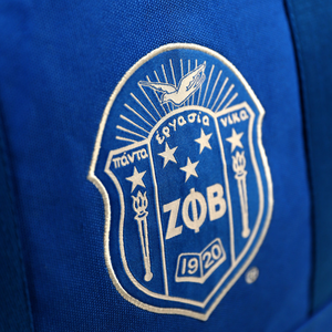 Sac fourre-tout en toile Zeta Phi Beta bleu roi avec lettres grecques, sac à bandoulière durable pour la sororité, idéal pour les voyages et l'usage quotidien - Product Image 5