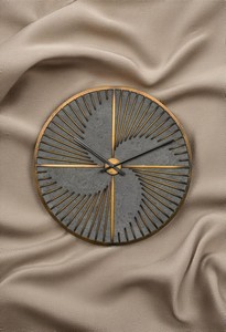 Luxury Round <b>Wall</b> <b>Clock</b> With Double Ring Design Gold Finish And Modern Artistic Look For Premium Home Decor - Product Image 4
