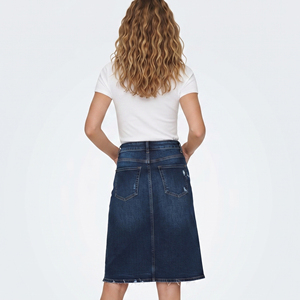 New Summer Women's <b>Denim</b> <b>Skirts</b> Fashion Wear <b>Knee</b> <b>Length</b> Jeans <b>Skirts</b> Ladies Wholesale Summer Fashion Women <b>Denim</b> <b>Skirt</b> - Product Image 2