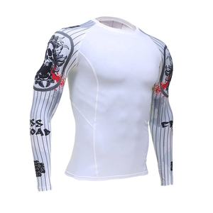 2024 <b>Top</b> Quality Custom Men <b>Gym</b> Clothing Wholesale 80% Polyester 20% Spandex Quick Dry Skinny Fit <b>Long</b> <b>Sleeve</b> Compression Shirt - Product Image 2