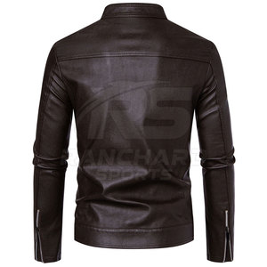 <b>Real</b> Mens <b>Leather</b> Bomber <b>Jacket</b> Warm Lining Casual Daily Outerwear Modern Mens <b>Leather</b> Bomber <b>Jacket</b> - Product Image 2