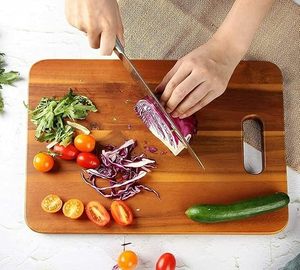 Tabla de Cortar de Bambú Natural con Asa, Tabla de Cocina Ecológica para Preparación de Alimentos - Product Image 5