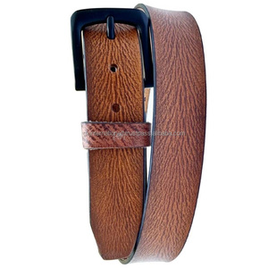 เข็มขัดหนังแฟชั่นผู้ชายคุณภาพสูง ดีไซน์สั่งทำพิเศษ วาดลายด้วยมือ พร้อมหัวเข็มขัดสังกะสีเคลือบสีดำ - Product Image 2