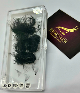 Wholesale Viet Nam Pre-made Eyelash Extensions Hot Selling Synthetic Hair 10D-20D Natural Long CC/DD/M/L Curl Heat Bonded - Product Image 6
