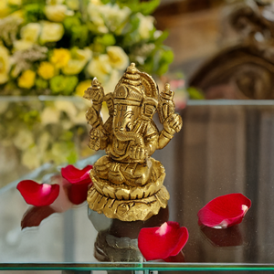 Premium Brass Ganesh Murti for Vastu Home <b>Decoration</b> Festival Gift and Pooja Use - Product Image 4