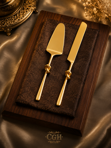 Servidor de Pastel de Acero Inoxidable con Asa Anudada, Diseño Moderno y Elegante, Chapado en Oro, de Lujo, de la Mejor Calidad - Product Image 6
