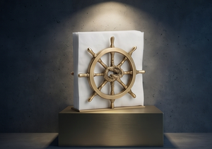 Nautical <b>Ship</b> <b>Wheel</b> Design Metal Napkin Holder Texture Casting Kitchen Dining Tableware Bulk Order - Product Image 5