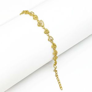 กำไลข้อมือทองชุบไมโคร 14K 18K 24K แบบขายส่ง ดีไซน์รูปหัวใจ ของขวัญวันวาเลนไทน์ เครื่องประดับแฟชั่น - Product Image 4