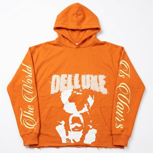 Sudadera con Capucha para Hombre de la Mejor Calidad, Color Naranja Clásico, 100% Algodón, Poliéster y Felpa, Logotipo Personalizado Disponible - Product Image 1