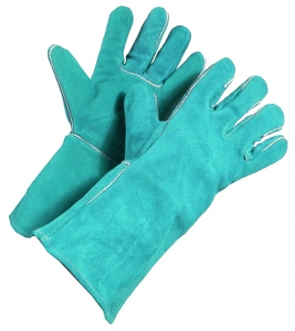 Guantes de Soldadura de Cuero Vacuno Reforzado, Resistentes al Fuego, Guantes de Seguridad Industriales de Larga Duración, Guantes para Barbacoa - Product Image 4