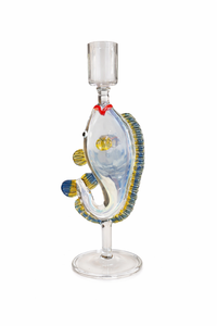 Support de bougie en verre soufflé à la main, base circulaire, tige fine, résistant à la chaleur, réutilisable, léger, vente en gros, Saint-Valentin - Product Image 3