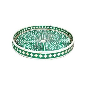 Home And <b>Kitchen</b> Food <b>Storage</b> & <b>Container</b> Tray 100% Handmade High Quality Mother of Pearl Serving Tray Hotel Tea Foods Party Us - Product Image 5