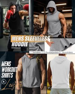 Camiseta sin mangas de algodón premium para hombre, camiseta de gimnasio sin mangas, camiseta de entrenamiento con logo personalizado, ropa deportiva para hombre - Product Image 5
