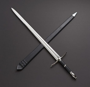 Épées HISTORIQUES Répliques de sabres en acier inoxydable faites à la main avec fourreau en cuir, design traditionnel, objet de collection, décoration - Product Image 1