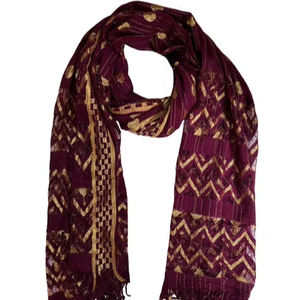 Dupatta Jacquard con Estampado de Lámina de Vino y Diseño a Cuadros Kota Doria, Ligera, Prenda Étnica Tradicional, Accesorio de Moda Elegante para Mujeres y Niñas - Product Image 1