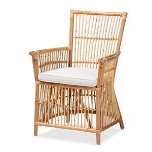 Outdoor rattan dining <b>chairs</b> for garden patio highest quality comfortable natural <b>cane</b> arm <b>chair</b> - Product Image 5