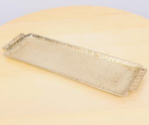 Classic Aluminum metal Rectangle Tray Top Quality Handmade <b>Hammered</b> Designing Silver Finishing Cupcake & Candies Serving Tray - Product Image 5