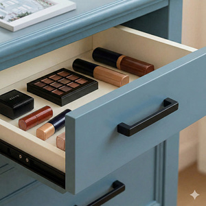 Modern Matte <b>Black</b> Zinc Alloy Contemporary Eco-Friendly Durable Cabinet Handles Drawer Pulls Bedroom Kitchen Dining Bathroom - Product Image 6