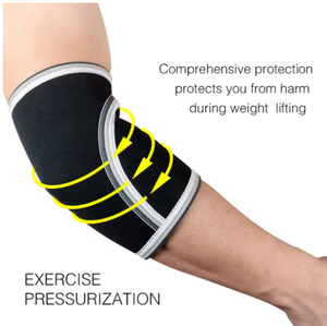 1 paire de manchons de coude réglables et respirants en néoprène et polyester pour CrossFit, haltérophilie, powerlifting, tennis et badminton - Product Image 3