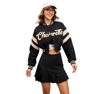 Chaqueta Varsity para Mujer, Chaqueta Bomber Casual, Estilo Urbano, Chaqueta Universitaria, Chaqueta Letterman Personalizada - Product Image 1